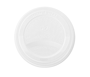 VLID89S Vegware 89-Series White CPLA hot cup lids